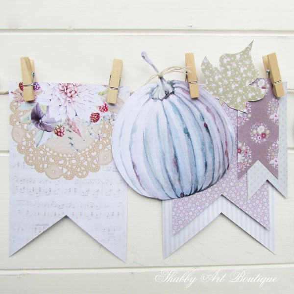 DIY free printable fall banner kit by Shabby Art Boutique