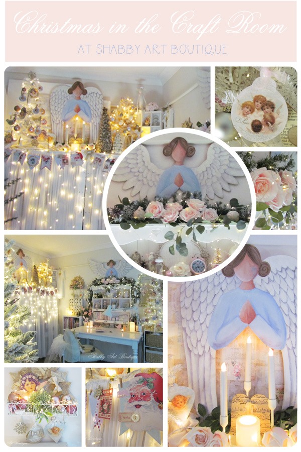 A beautiful Angel themed Christmas in the Shabby Art Boutique craft room