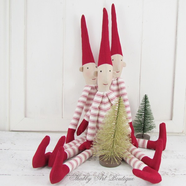 Tutorial for making Christmas Pixies from Shabby Art Boutique