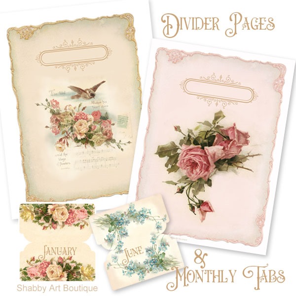 2019 Vintage Calendar and Planner with all the extras from Shabby Art Boutique