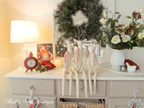 3 fabric Tilda Reindeers at Shabby Art Boutique