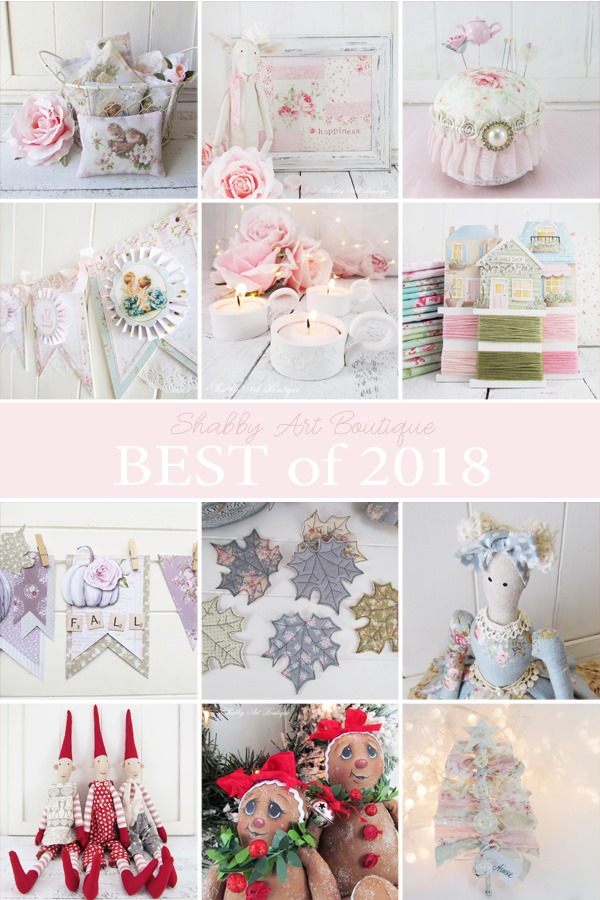Best of 2018 projects, printables and tutorials on Shabby Art Boutique