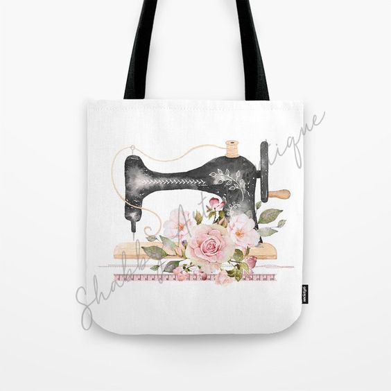 Sew crafty bag by Shabby Art Boutique and sold on Society6