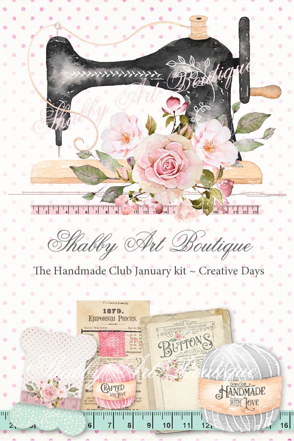 The Handmade Club from Shabby Art Boutique presents January kit Creative Days - available until February 14th 2019