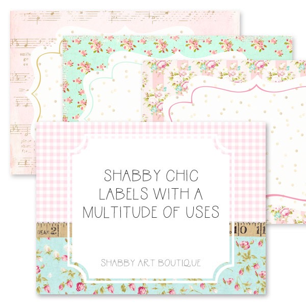 A variety of shabby chic labels are avaialbel from the March kit of the Handmade Club at Shabby Art Boutique