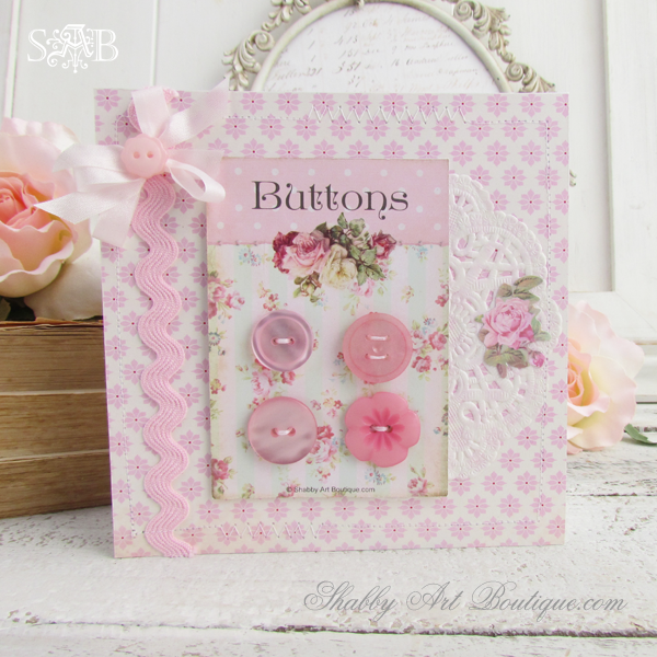 Free printable button cards to download and print from Shabby Art Boutique