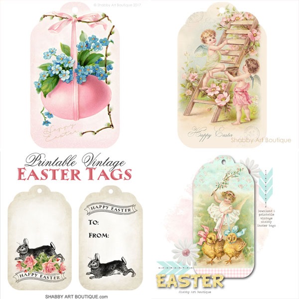 Printable Easter Tags from Shabby Art Boutique