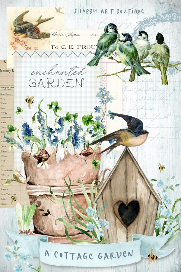 A Cottage Garden Collection - July Kit for the Handmade Club at Shabby Art Boutique