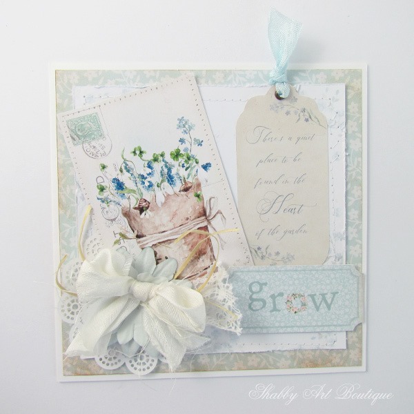 A Garden Cottage kit for the Handmade Club - Tutorial for handmade cards - Shabby Art Boutique