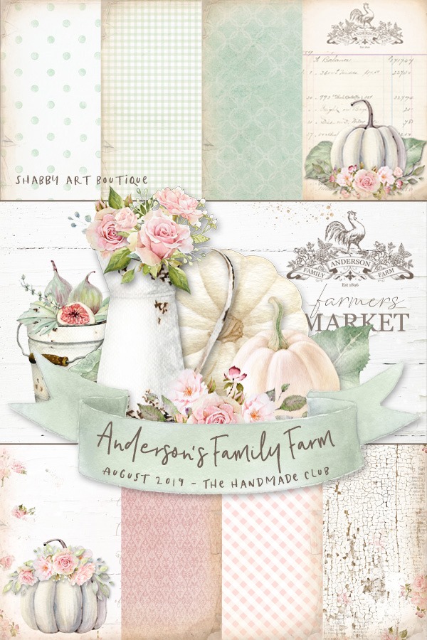 Andersons Family Farm Kit for August in the Handmade Club by Shabby Art Boutique