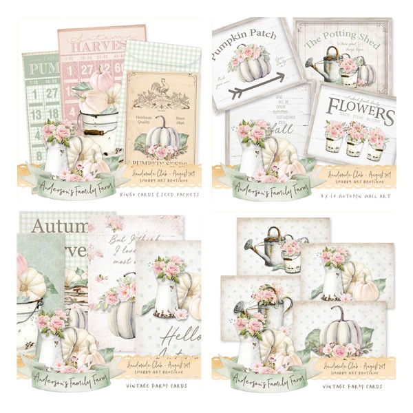 August kit for the Handamde Club at Shabby Art Boutique
