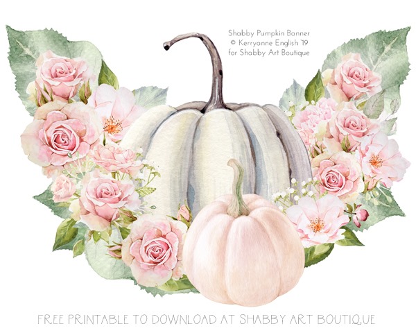 This free fall banner printable is available to download from Shabby Art Boutique