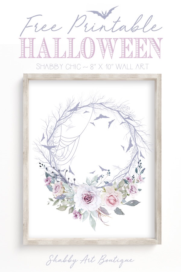 Free Printable Shabby Halloween Wall Art by Shabby Art Boutique