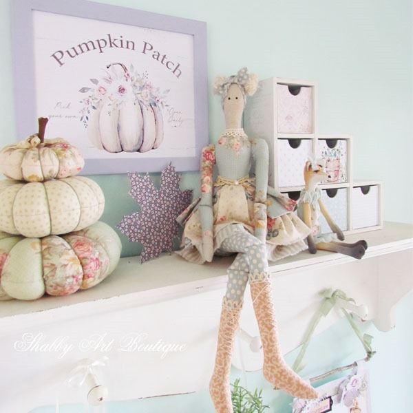 Handmade fall projects in the craft room at Shabby Art Boutique