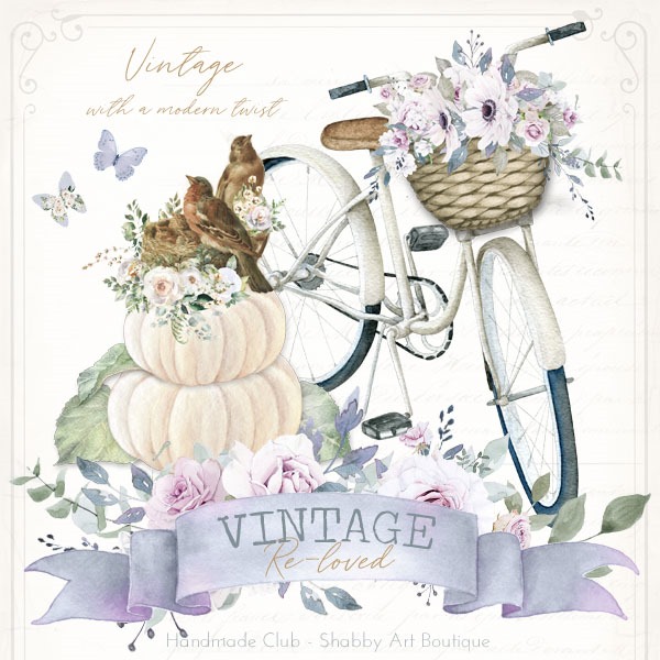 September kit for The Handmade Club at Shabby Art Boutique - Vintage Re-loved - Graphics