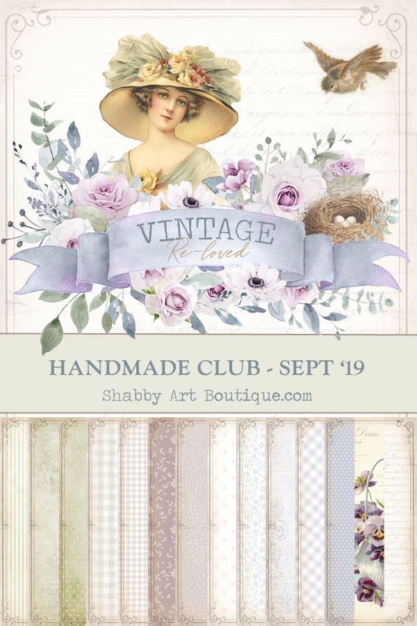 Vintage Re-loved kit for September Handmade Club for Shabby Art Boutique