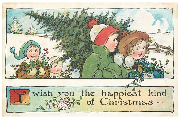 Download this set of 9 printable vintage Christmas postcards at Shabby Art Boutique