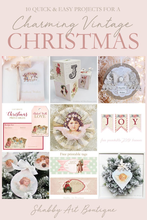 10 quick and easy projects for creating a charming vintage Christmas - from Shabby Art Boutique