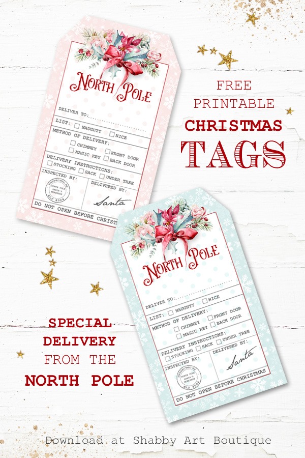 Nice List Printable Christmas Gift Tags