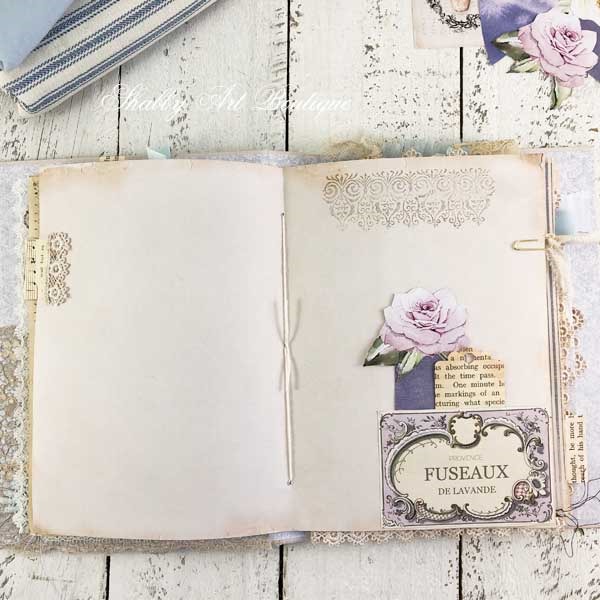 French Vintage farmhouse journal by Shabby Art Boutique - inside page