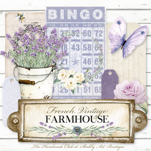 The French Vintage Farmhouse Kit for Janaury in the Handmade Club at Shabby Art Boutique