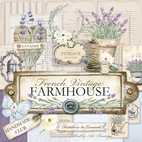The French Vintage Farmhouse kit for the Handmade Club at Shabby Art Boutique - January 2020