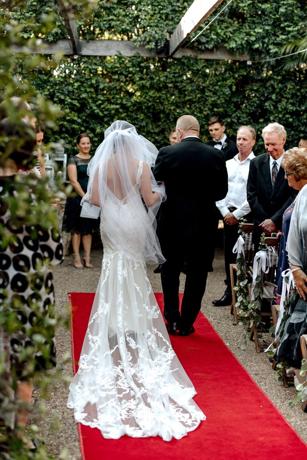 Walking down the isle