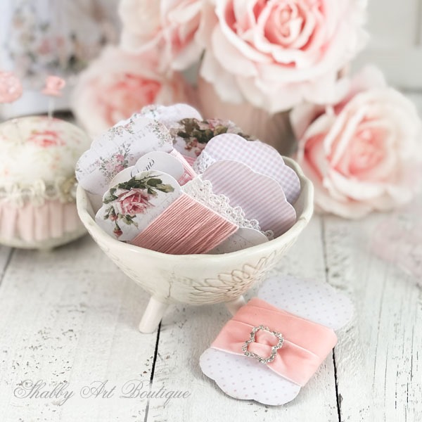 Free printable lace and ribbon boards from Shabby Art Boutique