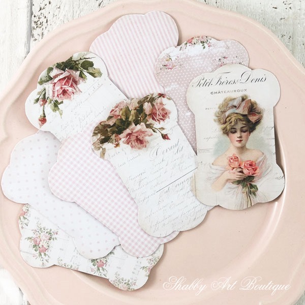 How to download and print these free lace and ribbon holders from Shabby Art Boutique