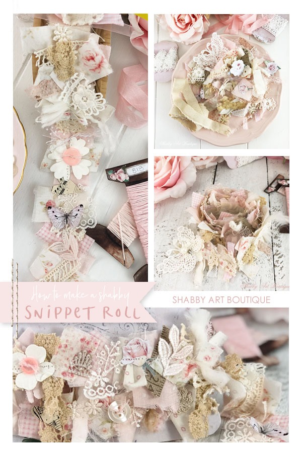 How to make my pretty shabby snippet roll - A tutorial by Shabby Art Boutique