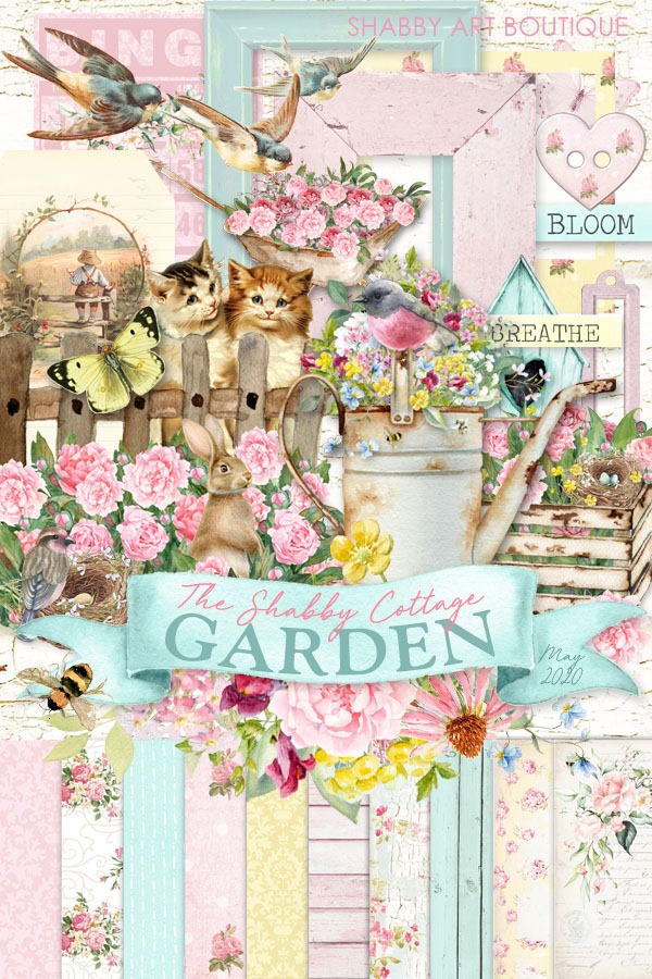 The Shabby Cottage Garden kit for The Handmade Club - May 2020 - Shabby Art Boutique