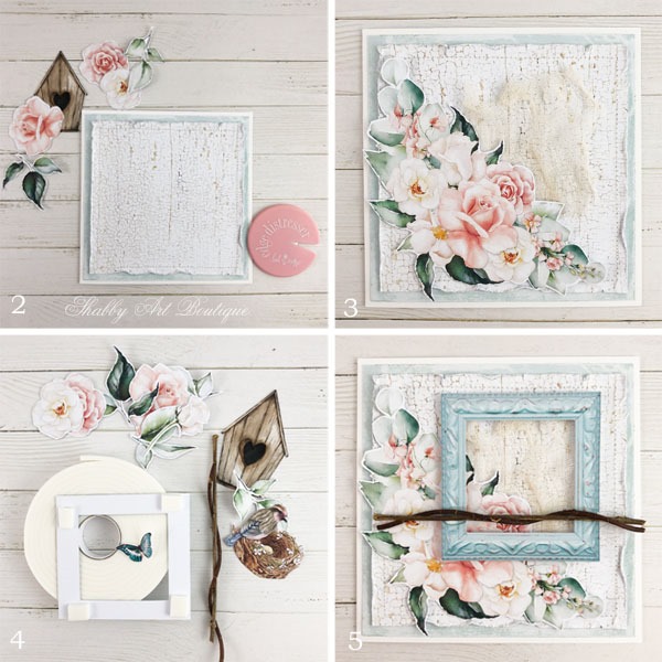 Tutorial for making the shabby cottage garden card - step 2 - Shabby Art Boutique