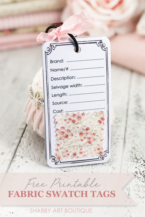 Printable Fabric Swatch Tags - Shabby Art Boutique