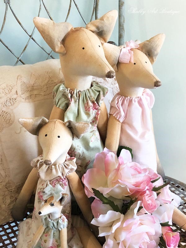 The Foxies Ladies in the Shabby Art Boutique craft room