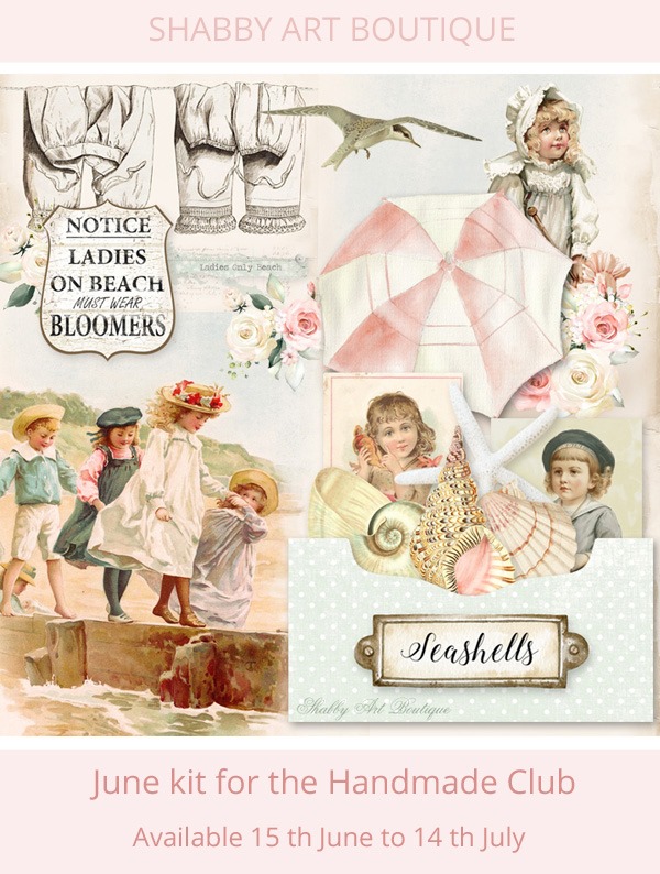 The Seaside Adventures June kit for the Handmade Club by Shabby Art Boutique - theme 2 - Seaside Frolics
