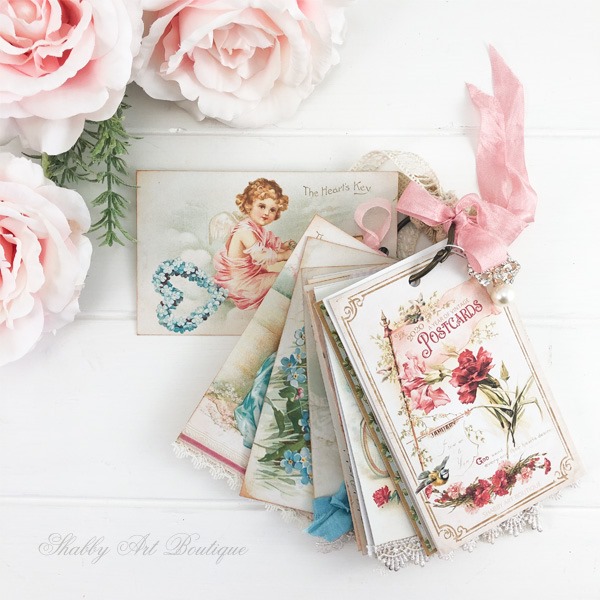 A Year of Vintage Postcards project by Shabby Art Boutique - July Printables to download