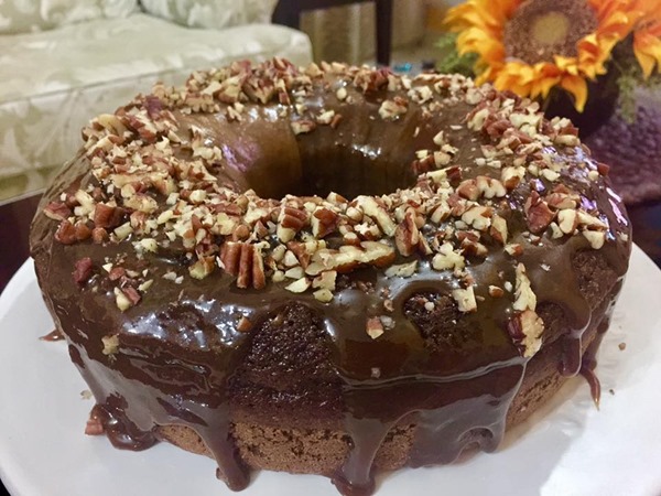 Coffee Cake With Coffee Caramel Sauce