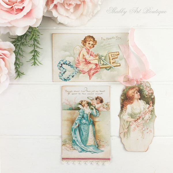 Download the July printables for the A Year of Vintage Postcards project by Shabby Art Boutique