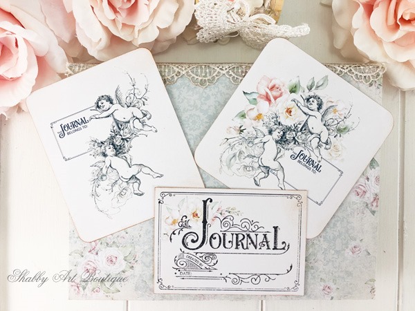 Printable vintage bookplates for journals for free download at Shabby Art Boutique