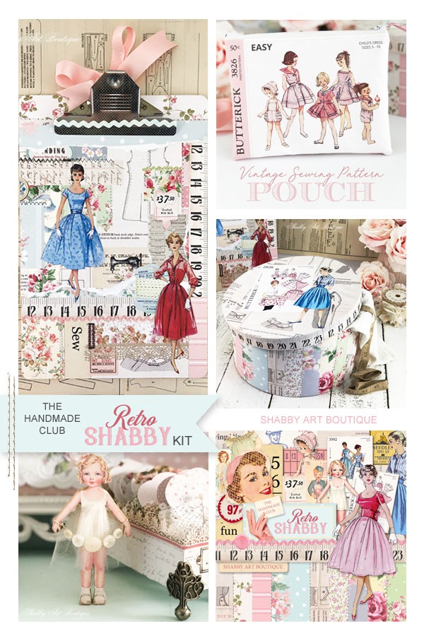 The July Retro Shabby kit for the Handmade Club at Shabby Art Boutique