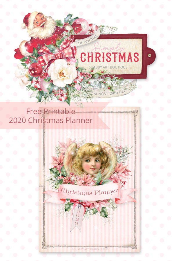 11th Annual Simply Christmas event at Shabby Art Boutique - 1st Nov to 24th Dec - free printable 2020 Christmas Planner