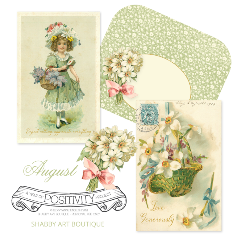 A Year of Positivity Project ~ August Printables - Shabby Art Boutique